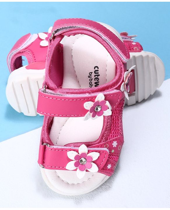 Cute Walk by Babyhug Sandals - Red