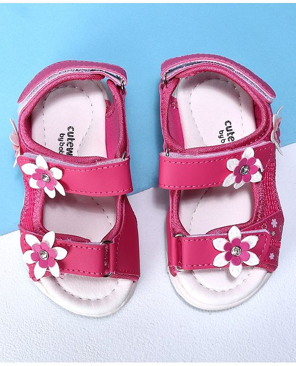 Cute Walk by Babyhug Sandals - Red