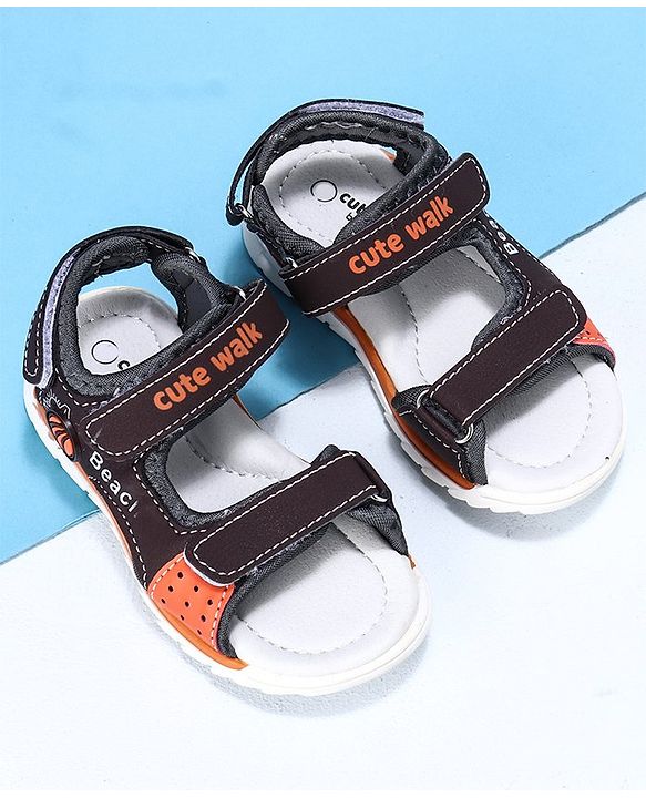Cute Walk by Babyhug Sandals - Black