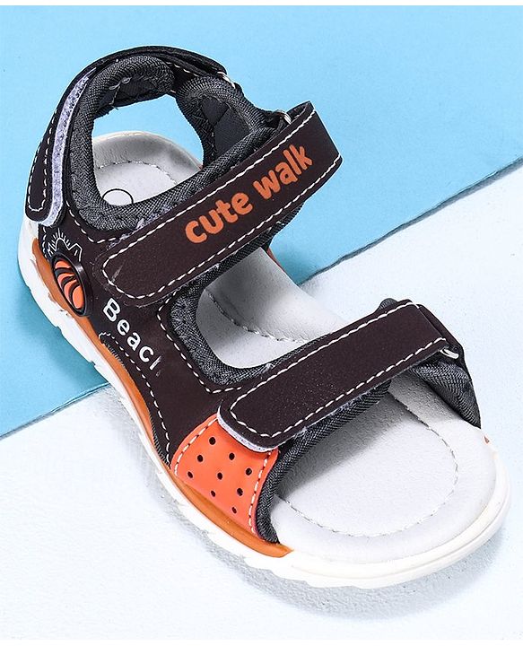 Cute Walk by Babyhug Sandals - Black