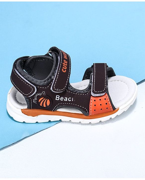 Cute Walk by Babyhug Sandals - Black