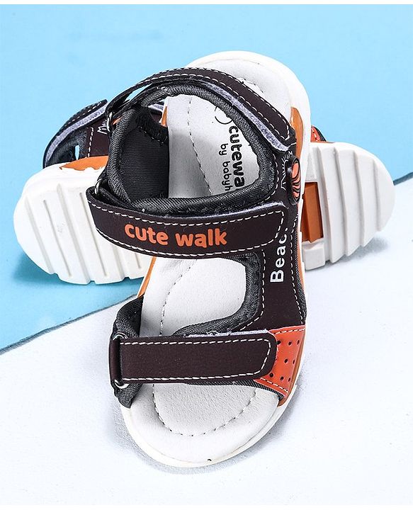 Cute Walk by Babyhug Sandals - Black