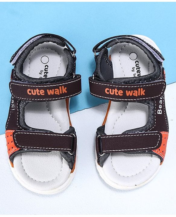 Cute Walk by Babyhug Sandals - Black