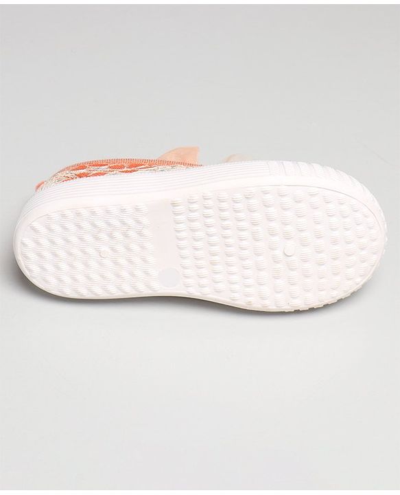 Cute Walk by Babyhug Casual Shoes Floral Embroidered - Orange