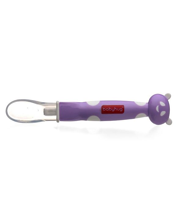 Babyhug Panda Silicone Tip Spoon Set of 2 - Purple