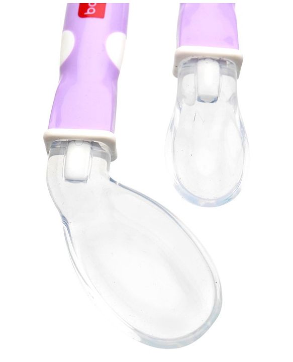Babyhug Panda Silicone Tip Spoon Set of 2 - Purple