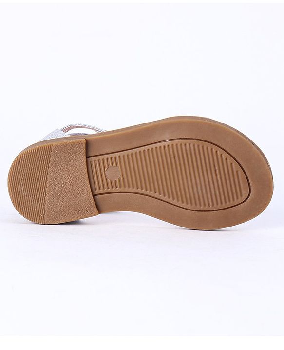 Cute Walk by Babyhug Shimmery Sandals - Silver