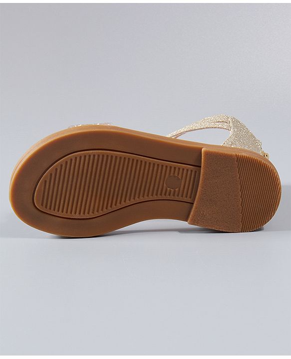 Cute Walk by Babyhug Shimmery Sandals - Silver