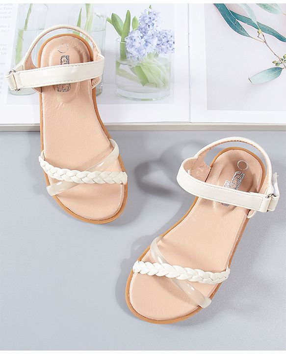 Cute Walk by Babyhug Sandals - White