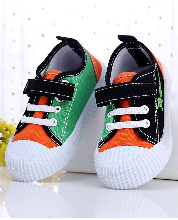 Cute Walk by Babyhug Checks Casual Shoes - Orange