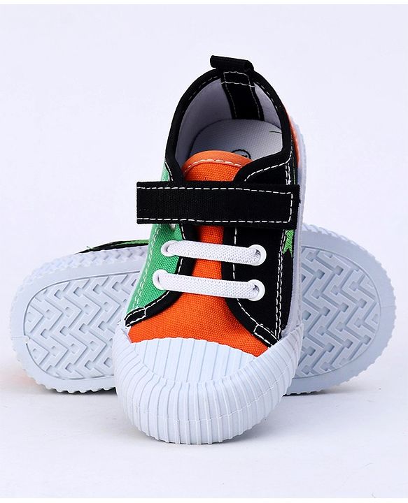 Cute Walk by Babyhug Checks Casual Shoes - Orange