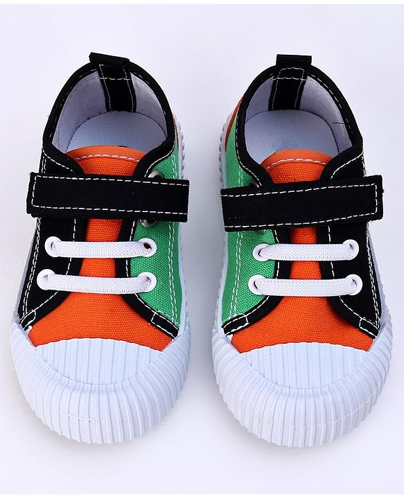 Cute Walk by Babyhug Checks Casual Shoes - Orange