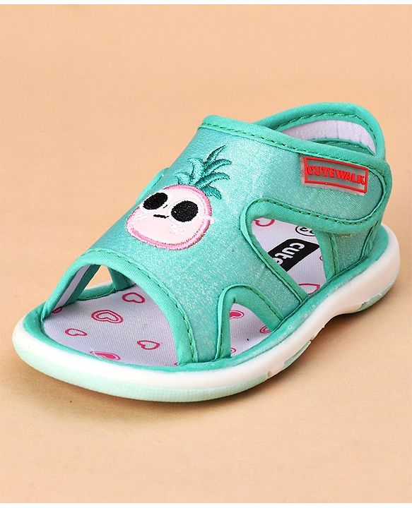 Cute Walk by Babyhug Sandals Pineapple Patch - Green
