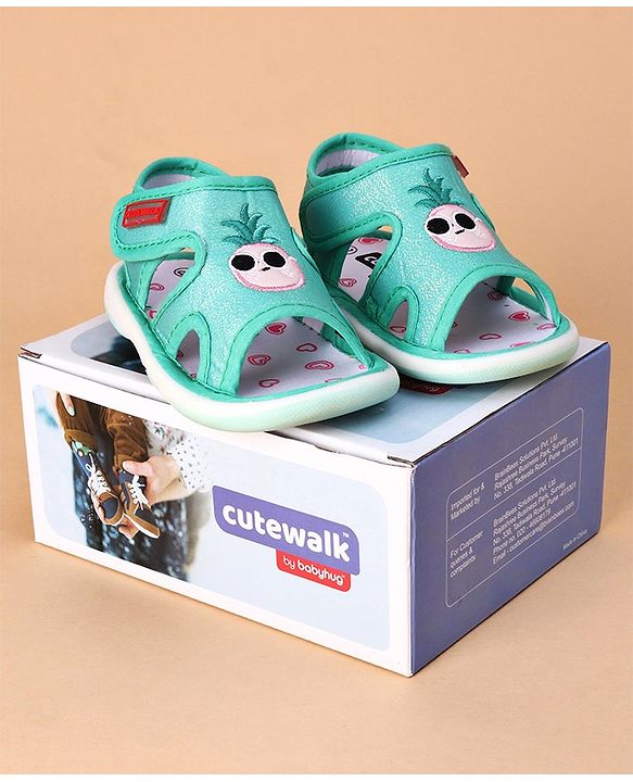 Cute Walk by Babyhug Sandals Pineapple Patch - Green
