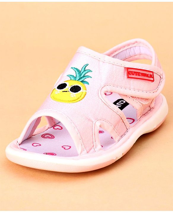Cute Walk by Babyhug Sandals Pineapple Patch - Pink