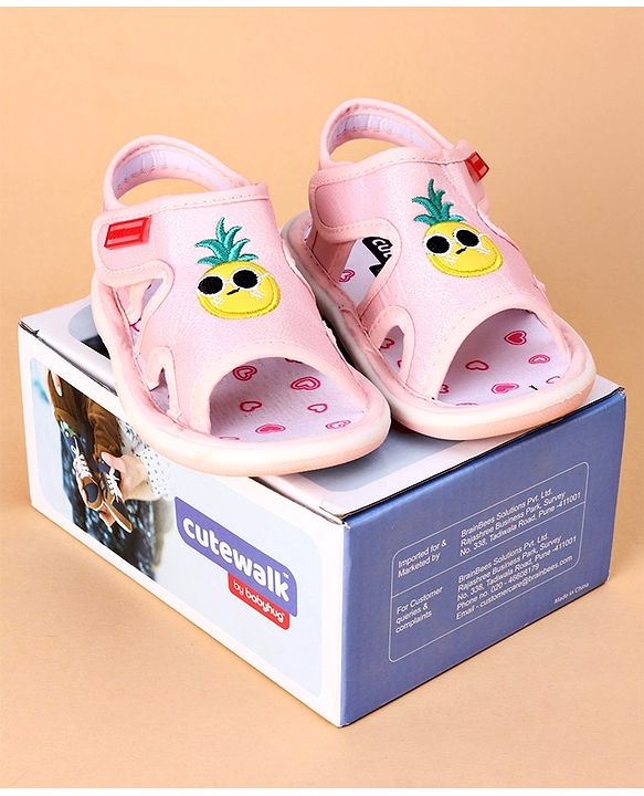 Cute Walk by Babyhug Sandals Pineapple Patch - Pink
