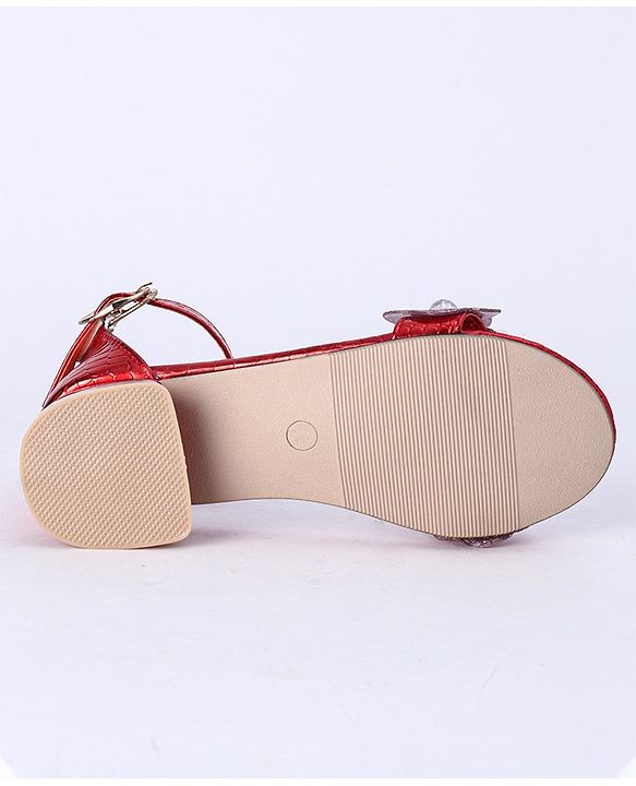 Cute Walk by Babyhug Sandals With Studded Pearls - Golden