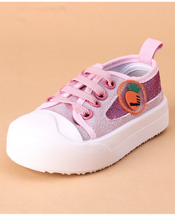 Cute Walk by Babyhug Casual Shoes Carrot Applique - Pink