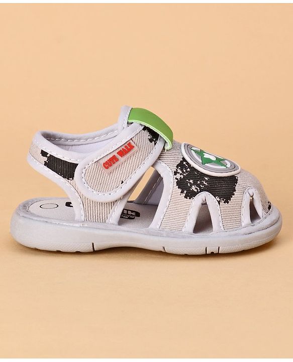 Cute Walk by Babyhug Sandals Captain America Applique - Grey