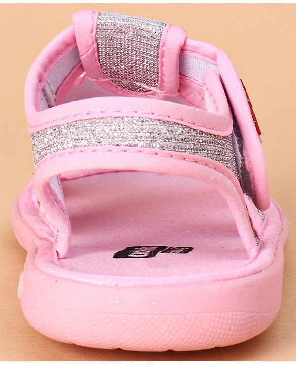 Cute Walk by Babyhug Party Wear Sandals Butterfly Appliques - Pink