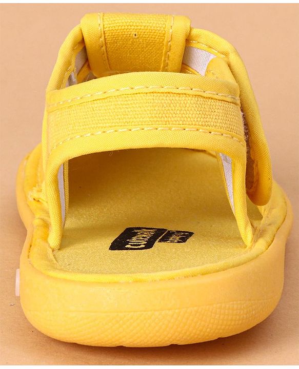 Cute Walk by Babyhug Sandals Heart Embroidery - Yellow