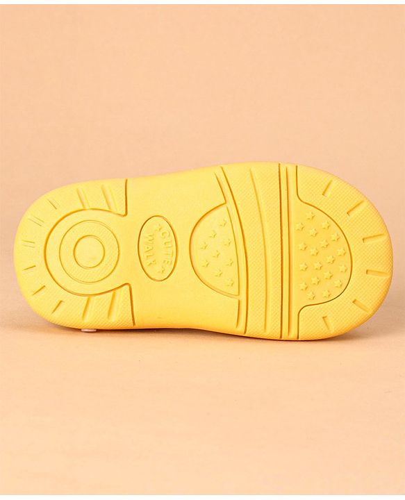 Cute Walk by Babyhug Sandals Heart Embroidery - Yellow