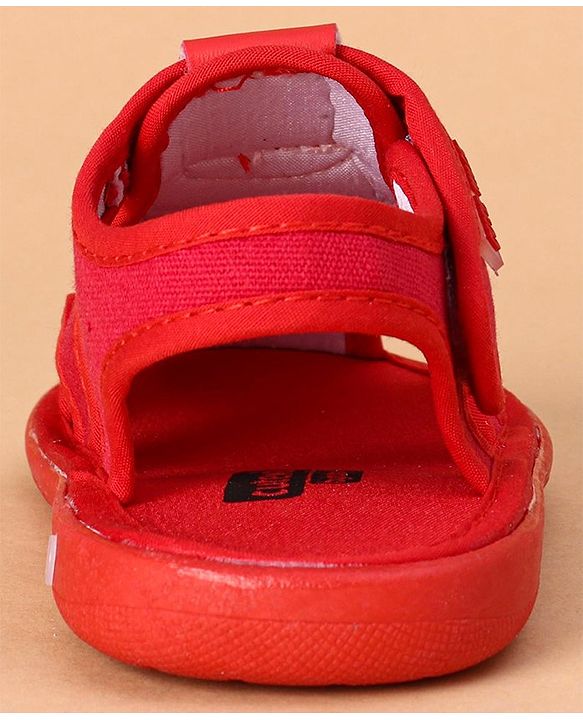 Cute Walk by Babyhug Sandals Crocodile Patch - Red