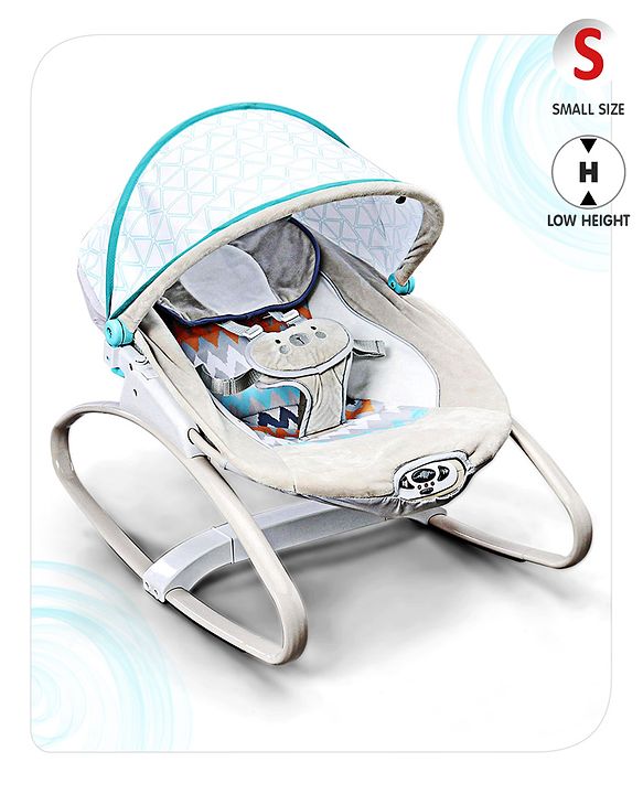 Babyhug Battery Operated Rocker With Canopy & Plush Fabric - Grey Suggested Name: Babyhug Battery Operated Rocker With Canopy & Plush Fabric - Grey | Safe | Sturdy | Smooth Motion | Bug Protection |Adjustable | Lightweight |