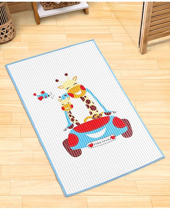 Babyhug Multipurpose Air Filled Waterproof Mat Animal Print - White