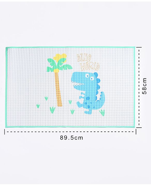 Babyhug Multipurpose Air Filled Waterproof Mat Dino Print - White