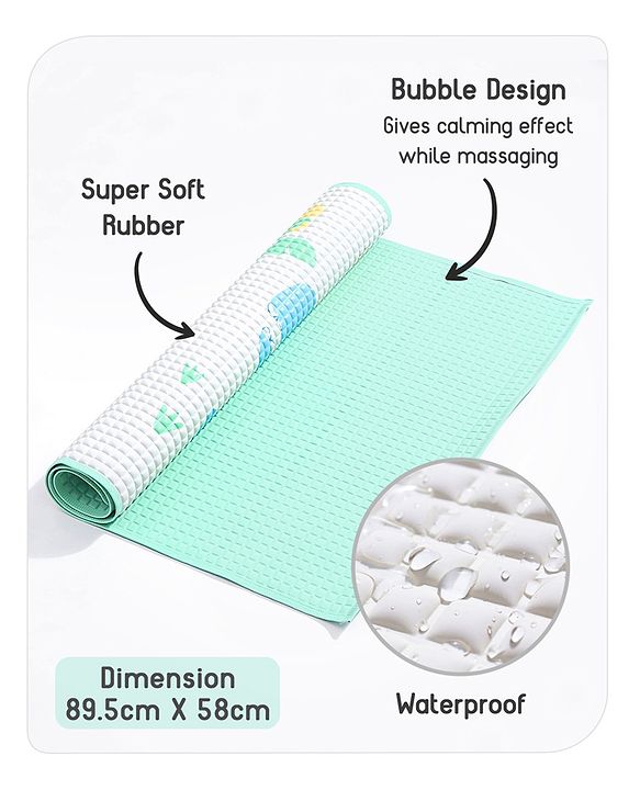 Babyhug Multipurpose Air Filled Waterproof Mat Dino Print - White