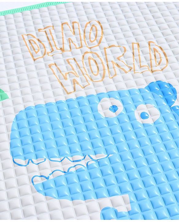 Babyhug Multipurpose Air Filled Waterproof Mat Dino Print - White