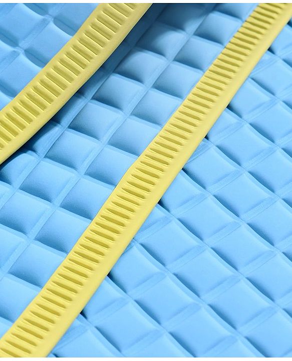 Babyhug Multipurpose Air Filled Waterproof Mat Bear Print - Blue - L 89.5 x B 58 cm Blue