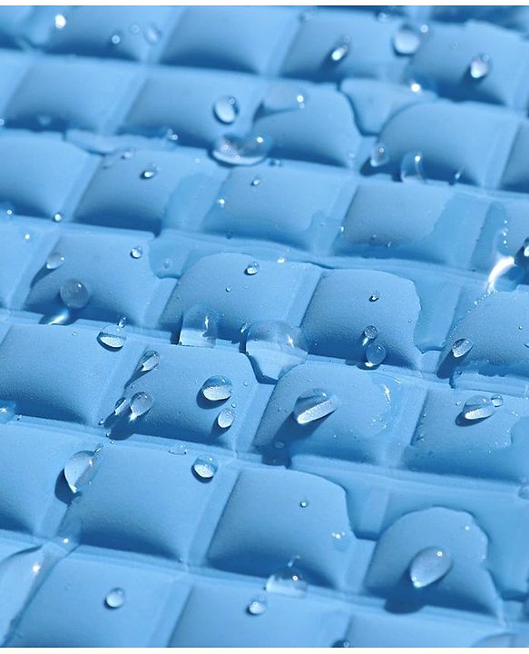 Babyhug Multipurpose Air Filled Waterproof Mat Bear Print - Blue - L 89.5 x B 58 cm Blue