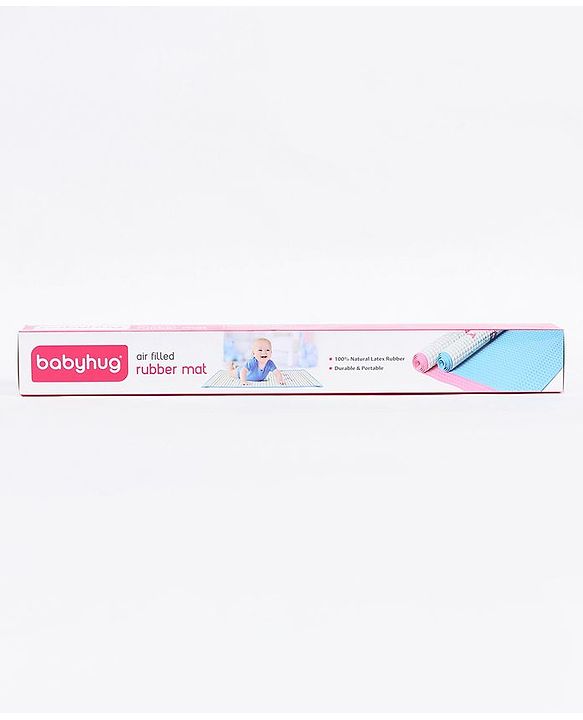 Babyhug Multipurpose Air Filled Waterproof Mat Bear Print - Blue - L 89.5 x B 58 cm Blue