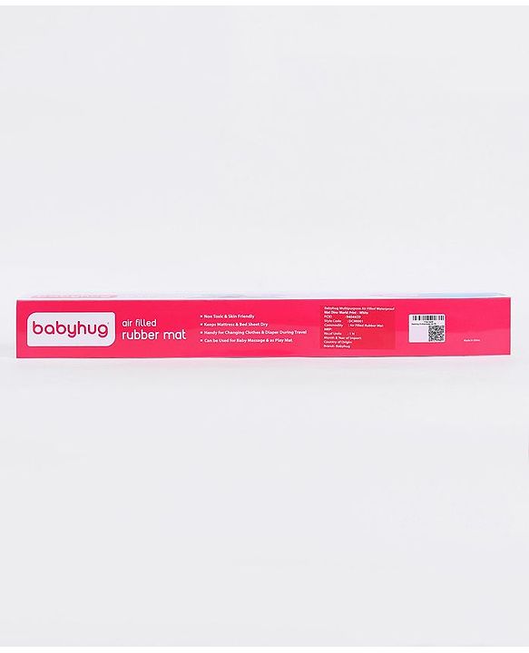 Babyhug Multipurpose Air Filled Waterproof Mat Bear Print - Blue - L 89.5 x B 58 cm Blue