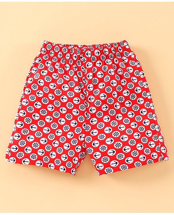 Babyhug 100% Cotton Boxers Pack of 2 - Navy Red