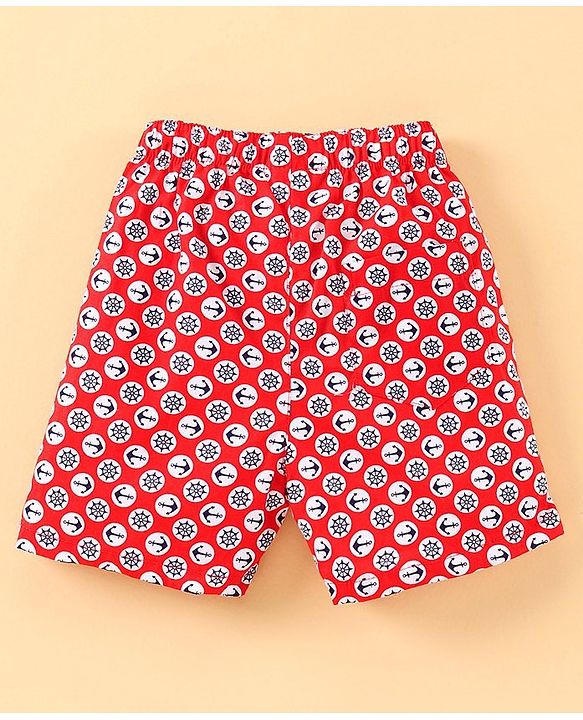 Babyhug 100% Cotton Boxers Pack of 2 - Navy Red