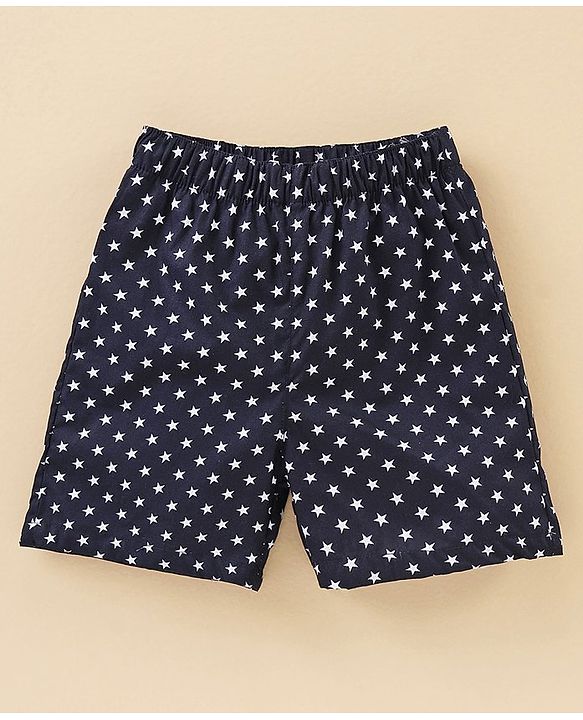 Babyhug 100% Cotton Boxers Pack of 2 - Navy Blue White