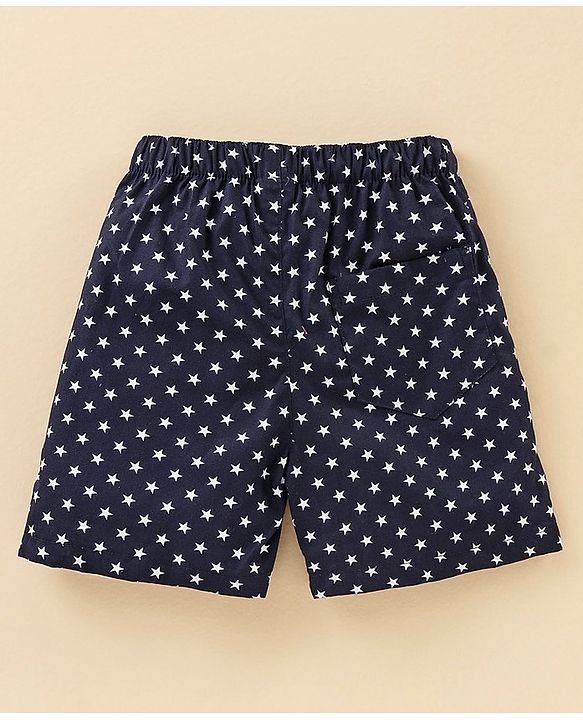 Babyhug 100% Cotton Boxers Pack of 2 - Navy Blue White