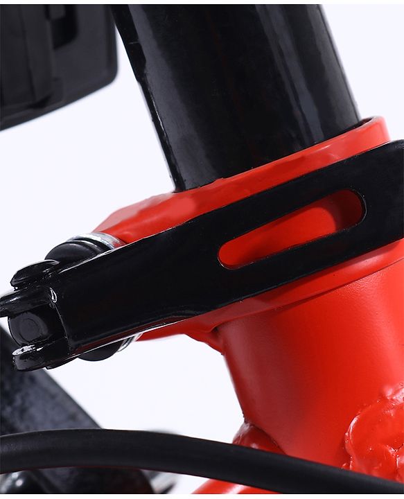Pine Kids 14 Inch Rubber Air Tyres 99% Assembled Bicycle For Boys & Girls With Training Wheels  - Red