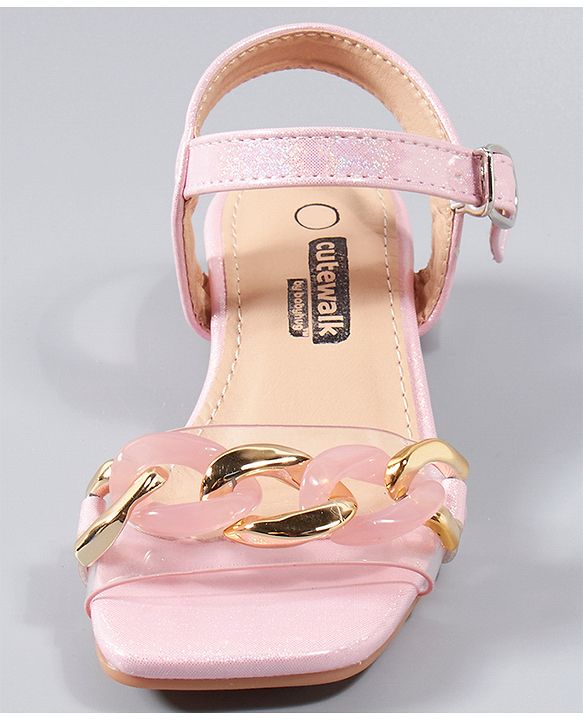 Cute Walk by Babyhug Party Wear Sandals - Pink - EU 26 Pink