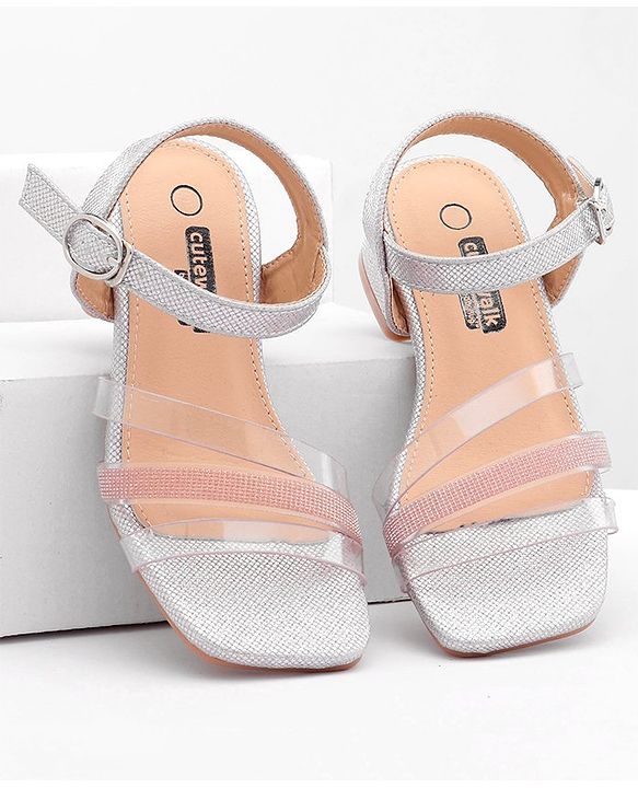 Cute Walk by Babyhug Shimmer Sandals - Pink - EU 23 Pink
