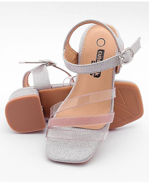 Cute Walk by Babyhug Shimmer Sandals - Pink - EU 25 Pink