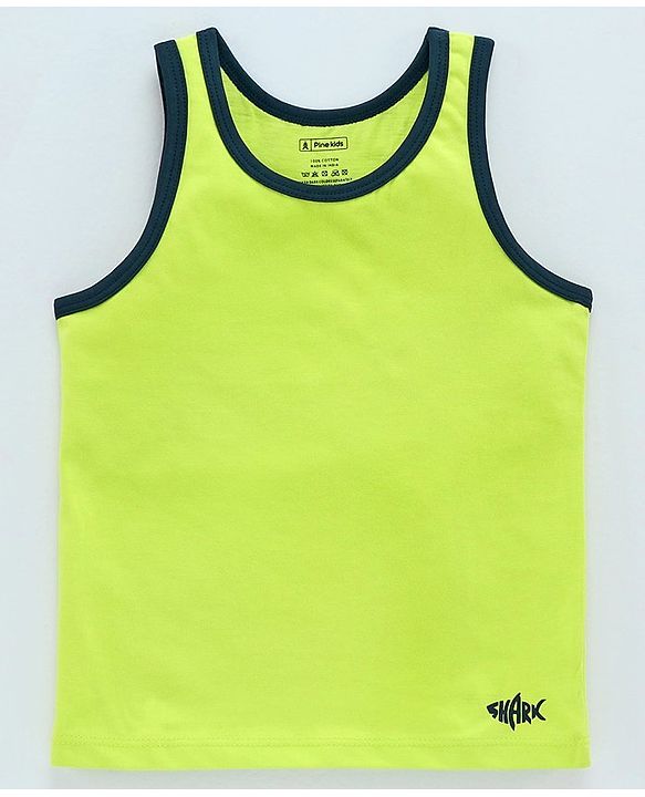 Pine Kids Sleeveless Anti Microbial and Bio Was Vest Pack of 2 - Green