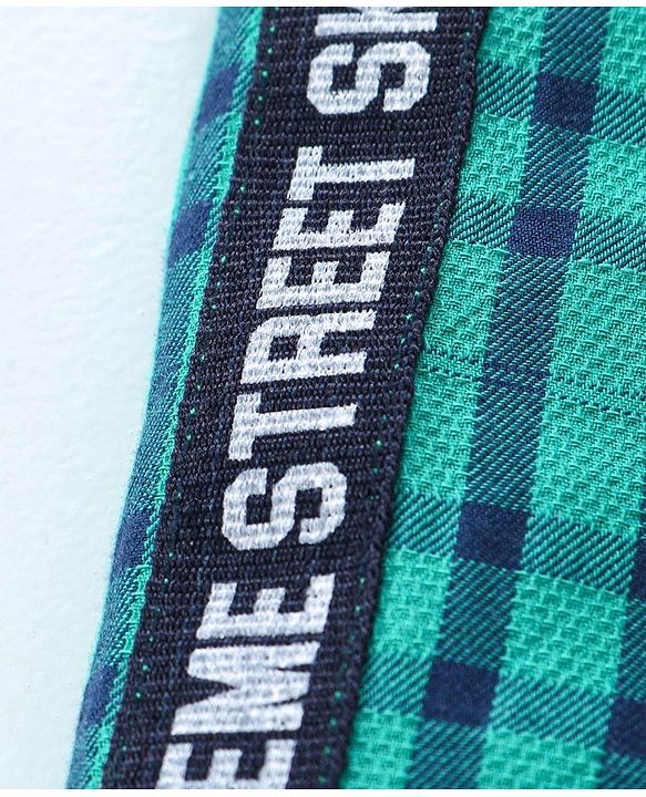 Pine Kids Full Sleeves Shoftner Wash Shirts Checks - Green