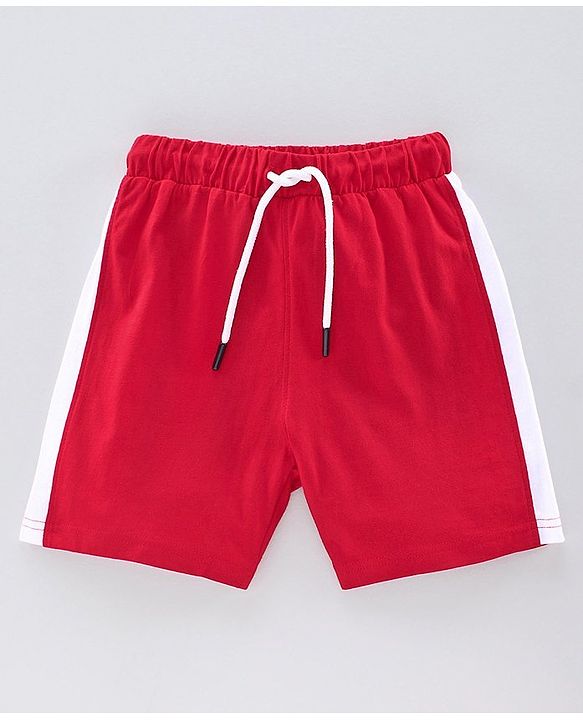 Pine Kids Half Sleeves Bio Washed T-Shirt & Shorts Set Pizza Print - Red