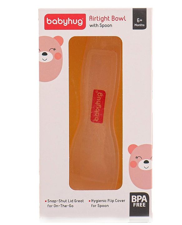 Babyhug Air Tight Bowl With Spoon - Yellow
