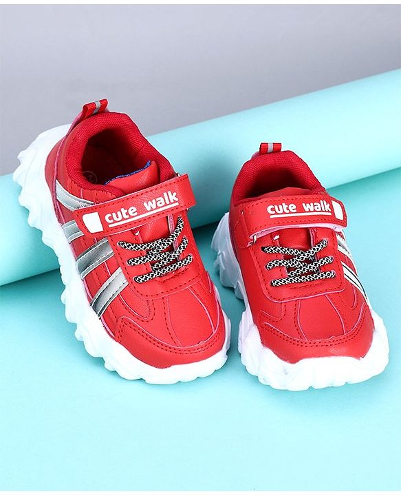 Cute Walk by Babyhug Sneakers Shoes - Red