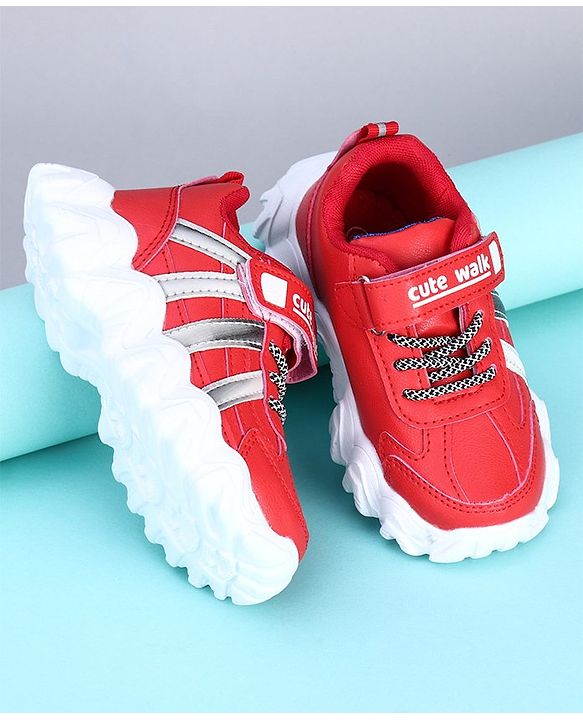 Cute Walk by Babyhug Sneakers Shoes - Red